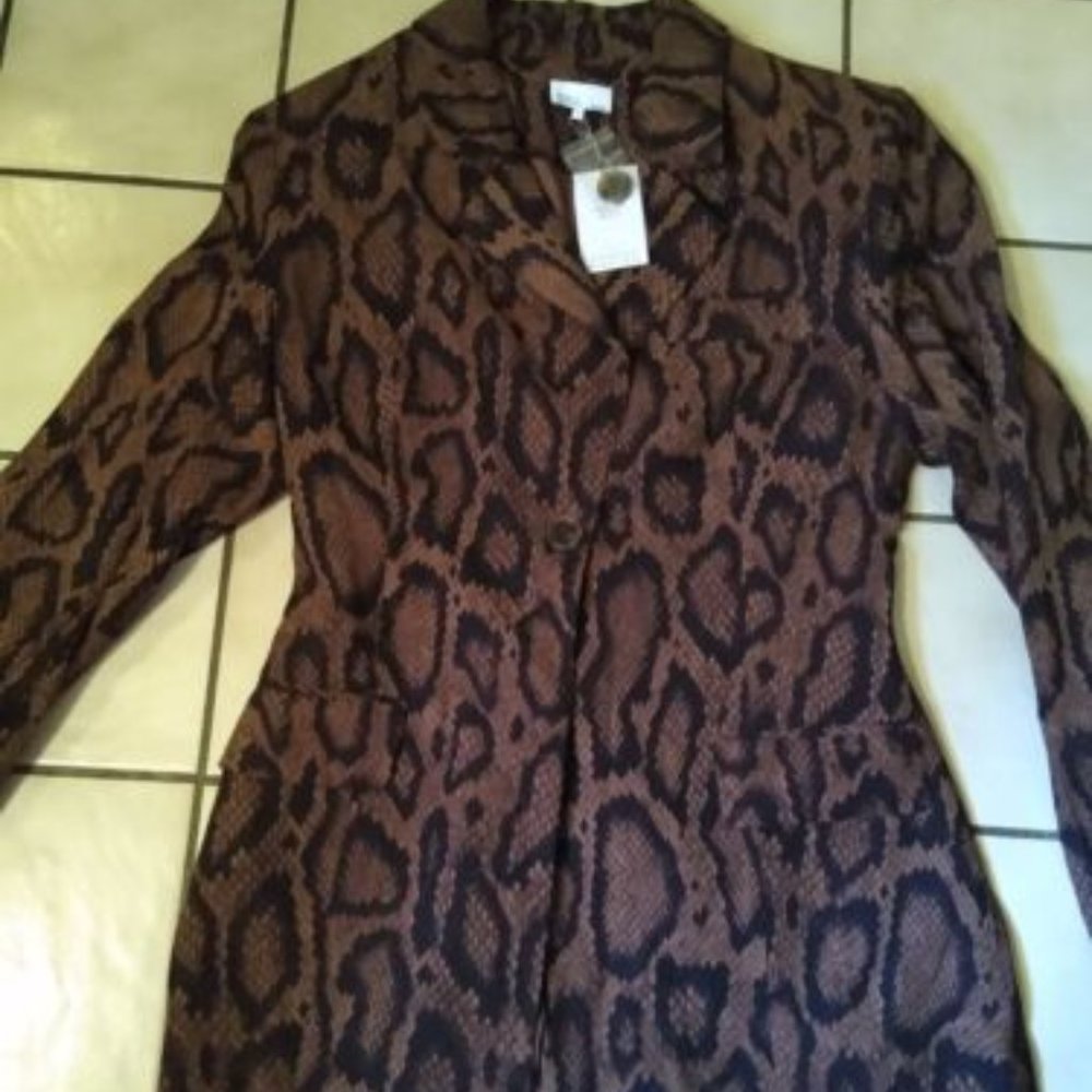 Women's Size 2 Snakeskin blazer NEW WITH TAGS